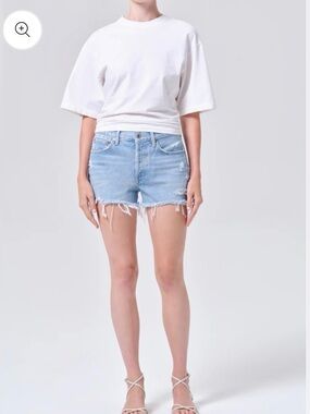 Agolde Parker Cut Off Denim Shorts
